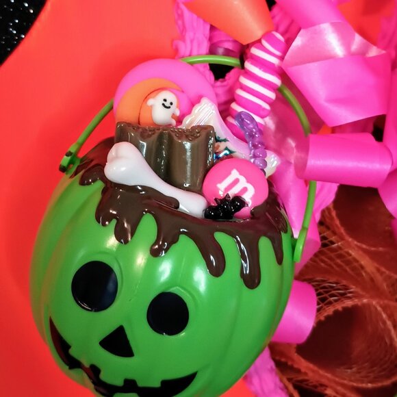 Halloween Wreath, Halloween Door Wreath, Halloween Front Door Wreath, Fall - Picture 7 of 8